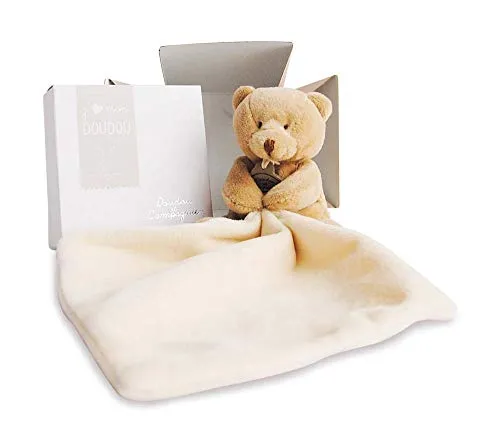 Doudou et Compagnie 302 Teddybär mit Taschentuch, in Geschenkebox