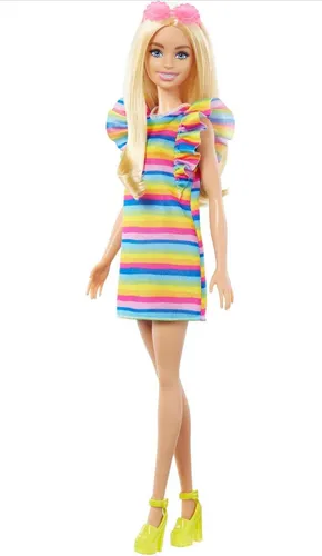 Barbie HPF73 Puppe, Kinderspielzeug und Geschenke, Blonde Puppe mit Zahnspange