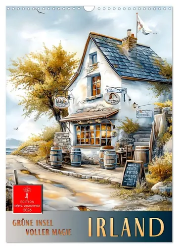 Peter Roder | Irland - Grüne Insel voller Magie (Wandkalender 2026) - Kalender über Irland, 14 Seiten voller beeindruckender Landschaften und der einzigartigen Pubkultur. Ideal für Reisefans und Kunstliebhaber!