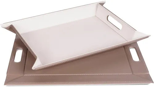 freeform Tablett DUO - 2-farbiges Wendetablett - Tabletts - Doppelfunktion als Tablett und Tisch-Set, wendbar und pflegeleicht, ideal für platzsparende Aufbewahrung.