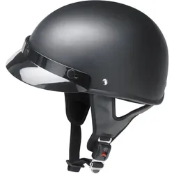 Redbike RB-480 Jethelm - Matt-Schwarz - XL - Motorradhelm aus Fiberglas mit komfortablem Textil-Innenfutter und Klick-Schnellverschluss, ideal für Oldtimer-Liebhaber. Beachten Sie, dass dieser Helm nicht der ECE-Norm entspricht.