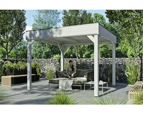 Pavillon SKAN HOLZ Toulouse 302 x 302 cm - Pavillon aus hochwertigem Holz, 302x302 cm, ideal für Gartenpartys und Schutz vor Sonne und Regen.