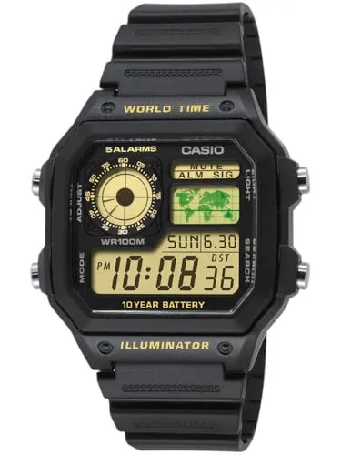 Casio Unisex Digital Analog Uhr AE-1200WH-1B von CASIO
