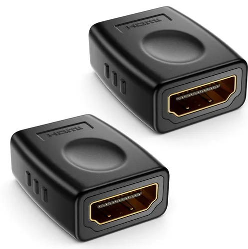 deleyCON 2 Stück HDMI Adapter Kupplung Verbinder - Standard-HDMI Buchsen Typ A - 4K Ultra HD UHD 3D Full HD 1080p HDR ARC Highspeed mit Ethernet
