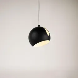 s.luce Pendelleuchte Ball, Schwarz, Metall, 20 cm von s.luce