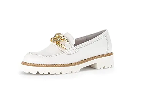 Gabor Damen Slipper Latte (Gold) - Best Fitting - Slipper & Mokassins für Damen, aus hochwertigem Rauleder und Glattleder, mit komfortabler Leichtzellsohle und 3.5 cm Blockabsatz für optimalen Tragekomfort.