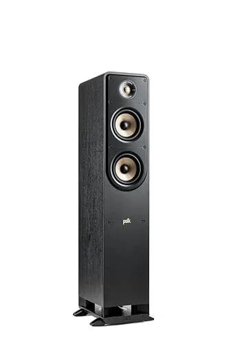 Polk Audio Signature Elite ES50 Standlautsprecher, schwarz - Heimkino Lautsprecher mit Hi-Res-Audio-Zertifizierung und Power Port-Technologie für kraftvollen, raumfüllenden Sound und mühelose Bässe.