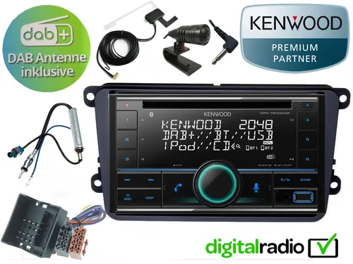 Kenwood DPX7200 DAB+ Radio für VW Golf 5/6 Plus