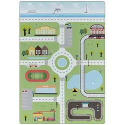 Xxxl Spielteppich Play 2902 grün - Teppiche, strapazierfähiger Kinderteppich (160x230 cm) mit Oeko-Tex® Zertifizierung, schmutzabweisend und waschbar – ideal für Allergiker und Fußbodenheizung geeignet.