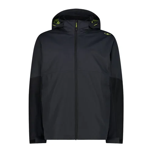 CMP MAN Jacket Zip Hood Detachable INN.JACKET antracite-nero-acido (27US) 54 - Doppeljacke für Herren mit 3-in-1-Funktion: wasserdicht, atmungsaktiv und isolierend dank abnehmbarer Fleece-Innenschicht. Ideal für alle Wetterbedingungen und vielseitig einsetzbar.