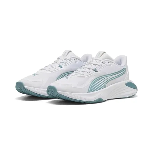 PUMA Damen PWR Hybrid Trainingsschuhe 38, White Fresh Water Baltic Sea Blue