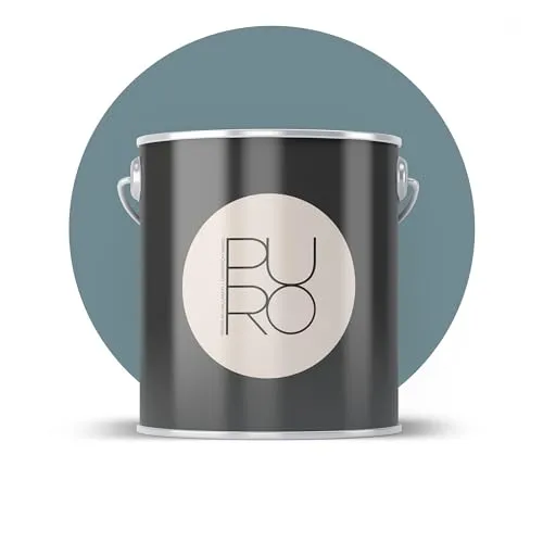 Livingwalls PURO Premium Wandfarbe c3011 - Malerfarbe für Wohnräume und Arbeitszimmer mit sehr hoher Deckkraft - matte hochwertige in Blau, Grün - 1l