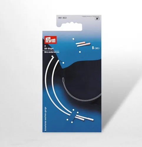 Prym 2 BH-Bügel Gr. B (85), Fb weiß (991803); 1 Stück