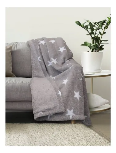 Lanudo Premium Sherpa Wohndecke XL - Sturmgrau - Wohndecke aus 100% Polyester, extra groß (150 x 200 cm) für ultimativen Komfort und Wärme an kalten Tagen.