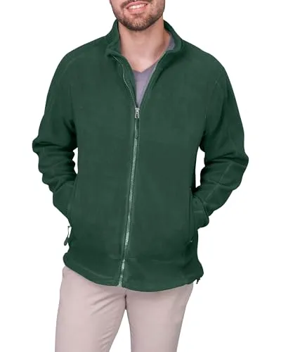 HRM Herren 1201 Jacket - Bottle Green, M - Funktionsjacke aus hochwertigem Micro-Polarfleece, atmungsaktiv und leicht, ideal für Outdoor-Aktivitäten wie Wandern und Radfahren.