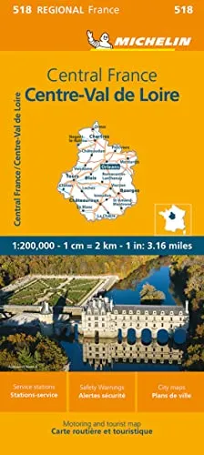 Michelin Zentralfrankreich: Straßen- und Tourismuskarte 1:200.000 (MICHELIN Regionalkarten)
