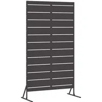 vidaXL Sichtschutz Schwarz 100 x 50 x 180 cm aus Stahl - Stylischer Garten-Sichtschutz aus robustem Stahl für optimale Privatsphäre. Ideal für Gärten und Terrassen, bietet er Schutz vor neugierigen Blicken und Wind.