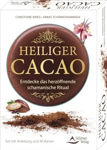 Heiliger Cacao - Schamanisches Ritual Set mit 40 Karten - Fitness und spirituelle Entfaltung: Herzöffnendes Ritual-Set mit Anleitung für transformative Erfahrungen.