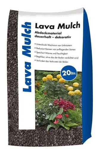 Lava Mulch Anthrazit 2-8mm 20 l Sack von Hamann GmbH