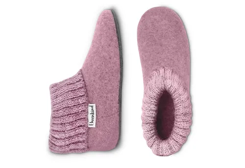 Ehrenkind® Gemütliche Kinder-Hausschuhe aus Schurwolle – Altrosa Gr. 23 - Hausschuhe für Mädchen: Rutschfest, atmungsaktiv und temperaturregulierend – perfekt für Kindergarten und Zuhause, aus hochwertiger, mulesing-freier Schafschurwolle.
