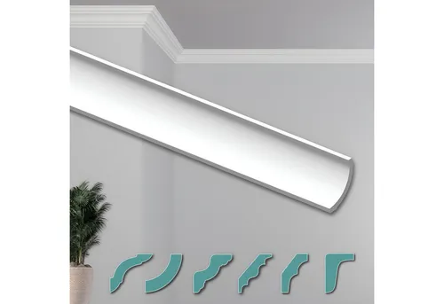 Hexim Deckenleiste ZG26, 40 Meter - Modernes XPS Styropor - Deckenleisten für elegante Raumgestaltung, aus hochwertigem XPS, einfach zu montieren und feuchtigkeitsresistent, ideal für jeden Raum!