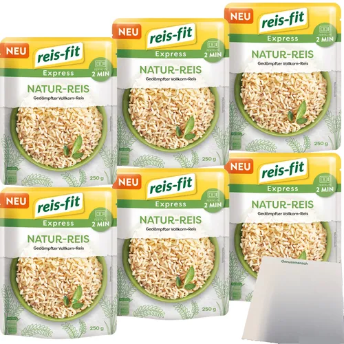 Reis-Fit Express Natur Reis 6er Pack 6x250g Packung usy Block