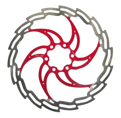 XLC BR-X02 Bremsscheibe IS 6-Loch, 203 mm, silber/rot