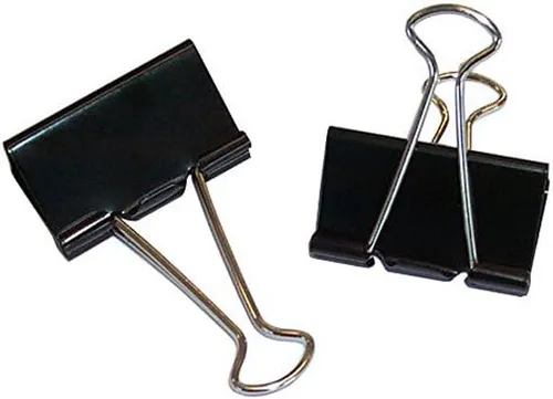 WEDO Foldback Klammer (B)41 mm Klemmweite: 19 mm schwarz 12 Stück