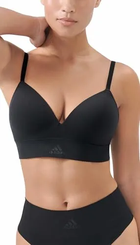 adidas Damen Wireless Bra-Sport Active Seamless Micro Stretch BH, Schwarz, S - Funktionsunterwäsche für Damen, bügelloser Komfort und nahtloses Design für optimale Bewegungsfreiheit beim Sport und im Alltag.