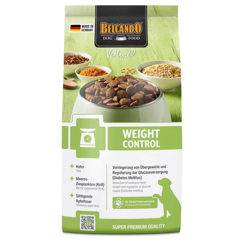 Belcando Vetline WEIGHT CONTROL 7,5kg - Diät Hundefutter für Übergewicht - Hochwertiges Trockenfutter aus Deutschland, speziell für Hunde mit Übergewicht. Mit sättigender Apfelfaser und Hafer für eine ausgewogene Ernährung.