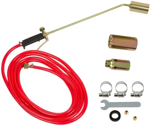 Gasbrenner Unkrautvernichter – Effizientes Abflammgerät mit 5m Schlauch - Dachrinnenzubehör für effektives Unkrautvernichten, ideal für Garten und Landschaftspflege, robust und einfach zu bedienen.