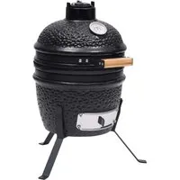 vidaXL 2-in-1 Kamado-Grill Smoker 56 cm Schwarz