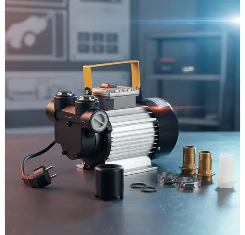 Mucola Ölabsaugpumpe 60L/min - Selbstansaugende Heizöl- und Dieselpumpe - Ölabsaugpumpen für effizientes Abpumpen von Heizöl und Diesel, max. Fördermenge 15.000 l/h, ideal für Heizungsanwendungen, wetterfest und elektrisch betrieben.