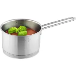 SILBERTHAL Stielkasserolle Induktion 16 cm - Elegante und praktische Kochhilfe - Kochtöpfe, elegante Stielkasserolle aus mattem Edelstahl, ideal für Induktionsherde und perfektes Garen.