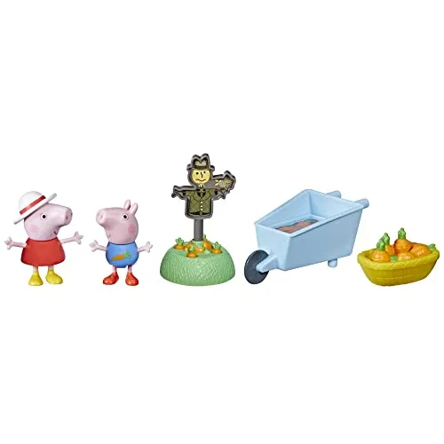 Peppa Pig Peppa's Adventures Peppas Gartenspaß - Vorschulspielzeug mit 2 Figuren und 3 Accessoires, fördert kreatives Spielen und Nachspielen von Lieblingsszenen