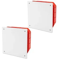 2x ARLI Unterputz Abzweigdose 130x130x55 mm IP40 – Klemmkasten mit Deckel für Elektroinstallation halogenfrei