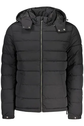 Stylische schwarze Herrenjacke mit Kapuze - Wetterfest und nachhaltig - Diese modische schwarze Herrenjacke kombiniert Stil und Funktionalität. Sie schützt vor Wind und Wetter und besteht aus recycelten Materialien. Mit praktischen Taschen und abnehmbarer Kapuze ist sie ideal für den modernen Mann.