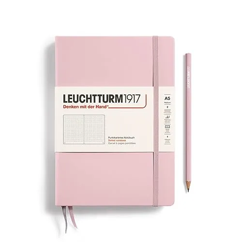 LEUCHTTURM1917 Notizbuch Muted Colours A5 - Tagebuch mit 251 nummerierten Seiten aus säurefreiem Papier, ideal für kreative Notizen und Organisation. Mit praktischem Verschlussgummi und 2 Lesezeichen.