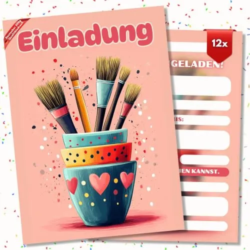 HIDEBLOOM Einladungskarten Kindergeburtstag Mädchen