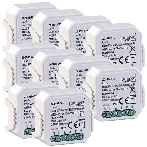 Luminea Home Control Rolladensteuerung 10er-Set