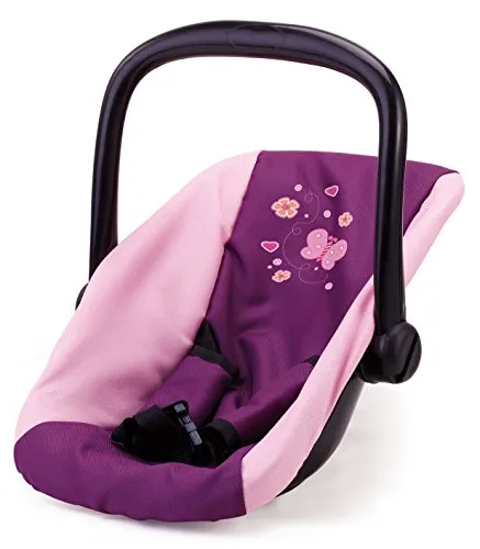 Bayer Design 67657AA Puppenautositz - 44 x 30 x 33 cm, zauberhaftes Design für Babypuppen bis 46 cm, vielseitig einsetzbar als Autositz, Bett oder Fütterplatz
