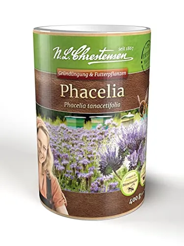 N.L.Chrestensen/Phacelia Samen 400g Dose | Gründüngung, Bodenverbesserung, Bienenweide & Zwischenfrucht