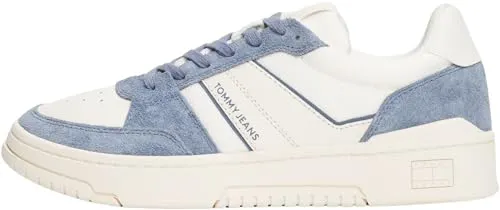 Tommy Jeans Herren Cupsole Sneaker Pods Low Top, Blau (Blue Moment), 44
