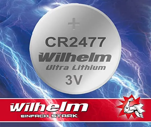 CR2477 CR 2477 WILHELM Lithium Knopfzelle 3V 1070 mAh ø24 x 7,7 mm Batterie DL2477 1 x