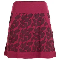 Vishes Minirock Kurzer Rock Damen Elfen Mini-Rock Blätter-Röcke florales Muster Hippie Style rot 38