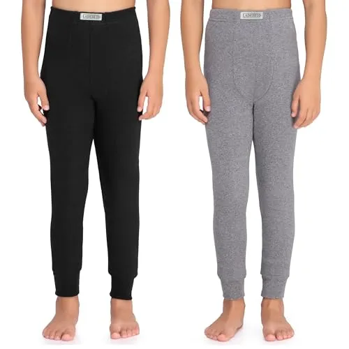 Ladeheid Jungen Lange Unterhose LA40-248 (Schwarz/Melange, 128)