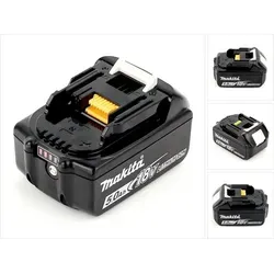 Makita BL 1850 B Li-Ion Akku 18V 5,0 Ah - Leistungsstarker Nachfolger - Zubehör für Elektrowerkzeug: Hochleistungs-Li-Ion Akku mit 5,0 Ah und praktischer LED Anzeige für optimale Kontrolle und lange Laufzeiten.