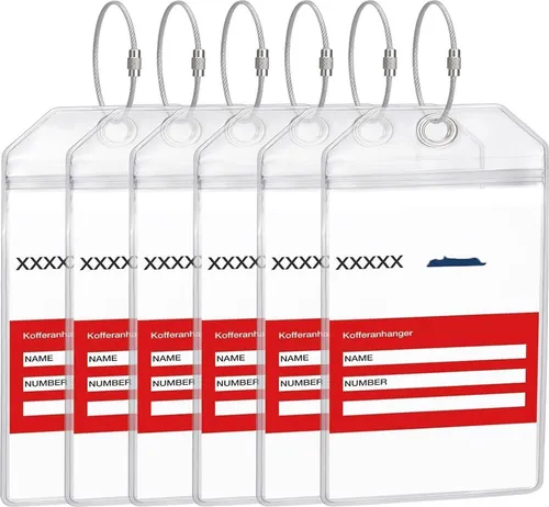 6x Transparente Kofferanhänger für Kreuzfahrten Aida von Sonstige