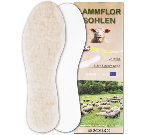 Pro Home Einlegesohlen Lammflor Schuheinlagen (1-tlg), Fußbett (Zuschneidbar) für alle Altersklassen geeignet