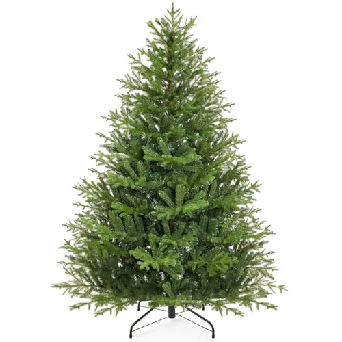 Yorbay Weihnachtsbaum Künstlich 210 cm: PE & PVC künstlicher Tannenbaum Künstlich mit Eisenständer für Weihnachten-Dekoration, Geeignet als Dekoration für Zuhause, Büro und Geschäft
